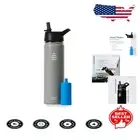 Double-Wall Filtered Water Bottle - 20oz BPA-Free, Targets 220+ Contaminants