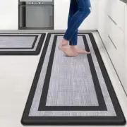 Kitchen Mat [2 PCS] Cushioned 0.47 inch Rugs Non-Skid Waterproof Mats and Erg...