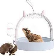 Hamster Carrier | Small Animal Carry Container with 180 Degree Side Revolving Door | Portable Transparent Small Animal Hamster Habitats for Hedgehog Sugar