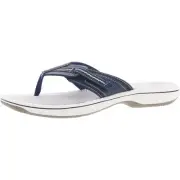Cloudsteppers by Clarks Womens Navy Flip-Flops 9 Medium (B,M) BHFO 7927