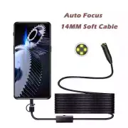 Auto Focus Endoscope 3X 5.0MP 3IN1 Type-c Micro USB Drain Inspection Waterproof