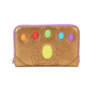 Loungefly Marvel Comics Thanos Gauntlet Metallic Zip Around Wallet Organiser