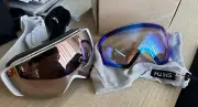 NWT Smith I/O Mag S Ski / Snow Goggles White Vapor, Everyday Rose Gold Mirror