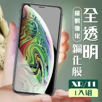 在飛比找momo購物網優惠-IPhone XR 11 3D非全滿版 覆蓋透明鋼化玻璃疏油