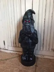 Blow Mold Halloween Zombie Gnome With Light Up Red Eyes Union Products