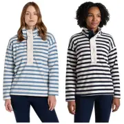 Craghoppers Ladies Jordi Overhead Fleece Stud Fastened Pullover Striped Jumper