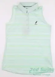 New W/ Logo Womens Under Armour Golf Sleeveless Polo Small S Green MSRP $50