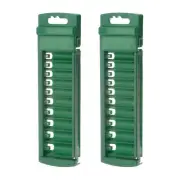 2pcs Socket Organizer 1/4" Drive 10 Slots Portable Deep Socket Clip Rail Holder