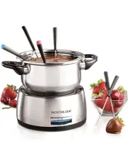 Nostalgia 6-Cup Stainless Steel Electric Fondue Pot (a) M17