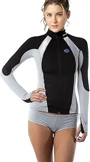 New Women's LavaCore Elite Stand Up Paddleboard (SUP) Jacket - Grey (Large) for Scuba Diving, Surfing, Kayaking, Rafting & Paddling