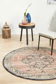 Abode Rug Culture Brick Multi Vintage Look Aztec Round Rug