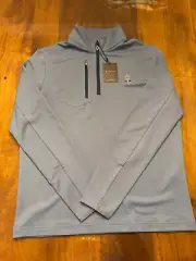 NWT MEN'S DUNNING GOLF PULLOVER, SIZE: S, COLOR: FORCE BLUE (M18)