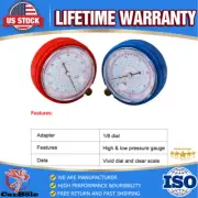 Low High Pressure Gauge AC Air Conditioner Manifold 1/8" NPT thread.