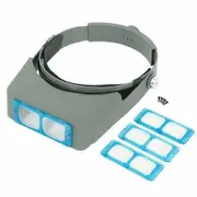 Double Lens Headband Magnifying Glass Head-Mounted 1.5X 2X 2.5X 3.5X with 4 Lens for Reading Electronics Watch Repair Optical