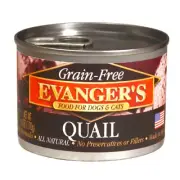 Evanger's Grain-Free Wet Dog & Cat Food Quail, 24Each/6 Oz, 24 Pack (Count of 24