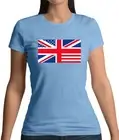 Union Jack US Flag - Womens T-Shirt - USA UK United Kingdom America Flags