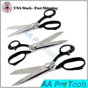 GERMAN TAILOR SCISSORS SET OF 3 - 6,8,10 HEAVY DUTY FABRIC UPHOLSTERY Black
