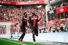 605209 Leverkusen Victor Boniface And Nathan Tella Champions Wall Print Poster