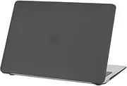 MonsDirect Compatible with MacBook Air 13 inch Case 2021 2020 2019 2018 Release A2337 M1 A2179 A1932 Retina Display with Touch ID, Protective Plastic Hard Case & Keyboard Cover Screen Protector, Black