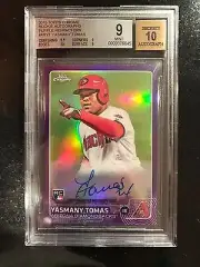2015 Topps Chrome Purple Refractor /250 Yasmany Tomas BGS 9 10 Rookie- SUPER HOT