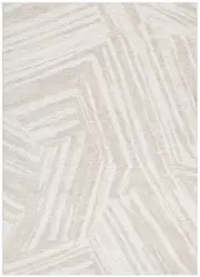 Toscana Geo Lines Beige Cream Rug