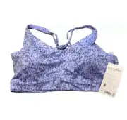 Athleta Bra Sz 3X D-DD Bra Solace Printed Lavender NWT