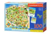 Puzzle 100 elementów. Mapa Polski + Quiz 28 elementów