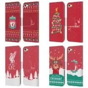 LIVERPOOL FC LFC FESTIVE CHRISTMAS PU LEATHER BOOK CASE FOR APPLE iPOD TOUCH MP3