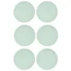 Pyrex 7402-PC Muddy Aqua Plastic Round Storage Lid Cover (6-Pack)