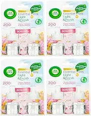 8x Air Wick Essential Oil Refills for AirWick Electric Plug-in Diffusers, Air Freshener, Odor Neutralizer & Eliminator for Rooms, Home & Office | Flower Meadow & Spring Breeze