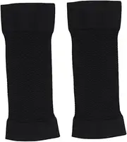 IWOWHERO Skin Color Slimming Arm Sleeves Compression Scar Covering Sleeves for Arm and Calf Shaping Comfortable Arm Shaper Sleeves for Fitness Black