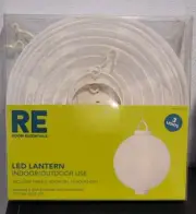 RE Nylon LED LANTERNS Battery Operated Indoor/Outdoor Use Includes Timer White