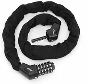 FITTOO Bicycle Bike Code Chain Lock, 5 Digits Combination Heavy Duty Anti Theft Code Chain Lock, Re-settable Code Chain Lock, Multiple Using Convenient Lock.