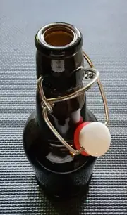16oz Glass Beer Bottles - Amber Swing Top Bottles for Home Brewing (12 Bottles)