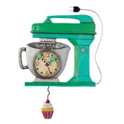 Allen Designs P1370 Vintage Green Mixer Pendulum Wall Clock 16.5"