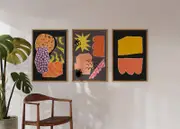 [Namly Design] Poster - Abstract Retro Collage / Set of 3