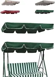 Waterproof Porch Swing Canopy Replacement – Durable Top Cover for Garden Swing Seats, Outdoor Patio Awning Shade, Sun Protection for Hammock Swings(Green,77x49 Inch)