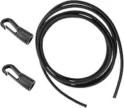 FIXOSHEE 1 Set Rope Fixer for Durable Elastic Cord Outdoor Ties Stretchy Versatile Bungee Boat Camping Hook Nylon Black