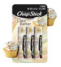 ChapStick Moisturizing Lip Balm Cake Batter Limited Edition New/Sealed Set of 3