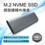 M.2 NVME SSD 固態硬碟外接盒(USB 3.1 TYPE-C) 快速簡易拆裝 免工具