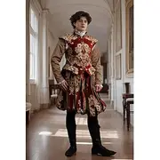Medieval Renaissance Outfits Prince Celtic Knight Men's Royal Halloween Carnival Masquerade Performance LARP Ren Faire Adults' Costume