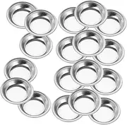 COSMEVIVI Stainless Steel Round Paint Palette Mixing Trays 18-Piece Set for Watercolor Gouache Art