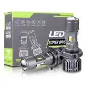 2X RHD H4 9003 Mini Bi-LED Projector Lens Headlight Retrofit Hi/Lo 100W 50000LM