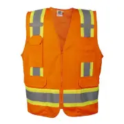 Cordova VS285-4XL Type R, Class II, Orange Surveyors Vest, Solid Front And...