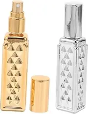 TOGEVAL 2pcs Travel Spray Bottles Refillable Misting Spray Bottles for Perfume Facial Mists More Compact Containers for Easy Portability