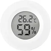 Indoor Outdoor Temperature Humidity Meter - Round Greenhouse Monitor - Guitar Case Temperature and Humidity Gauge Meter for Tank, Jars, Guitar Case