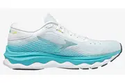 Mizuno Womens Wave Sky 5 Athletic Running Shoes Runners Sneakers - Aqua/White - US 7.5