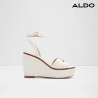 在飛比找momo購物網優惠-【ALDO】CARRABRIRIA-編織金飾造型厚底楔型涼鞋