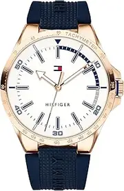[Tommy Hilfiger] Mens Analogue Quartz Watch Riverside with Silicone Band