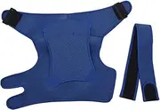 Single-Shoulder Strap Holds Ice Pack, Adjustable Sports Shoulder Brace - Neoprene Shoulder Support Pad, Stretchable Support Strap for Dislocation, Sprain, Unisex Men Women,Sea​​Blue-S(65cm)